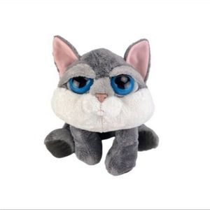 Russ Berrie Smokie Grey gray cat 5” plush plushie big blue eyes stuffed animal